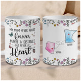 Personalized Distance State Coffee Mug Mothers Birthday Gift