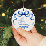 Personalized First Christmas Engaged Ornament