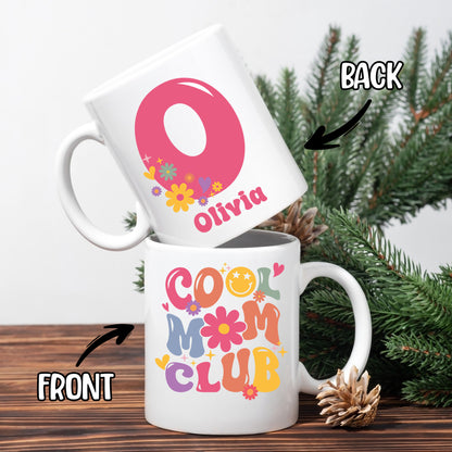 Personalized Mothers Day Gifts Coffee Mugs For Women, Init Letter Custom Mug 11Oz 15Oz