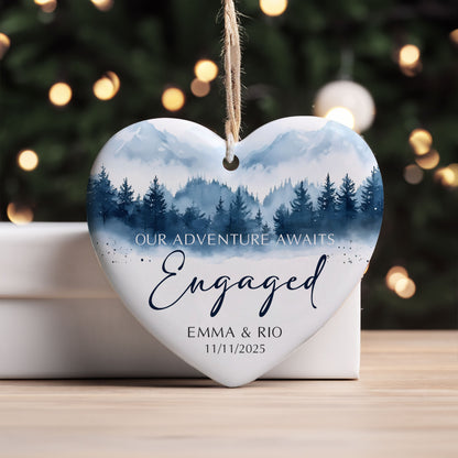 Personalized Ornament Engagement Gifts for Couples
