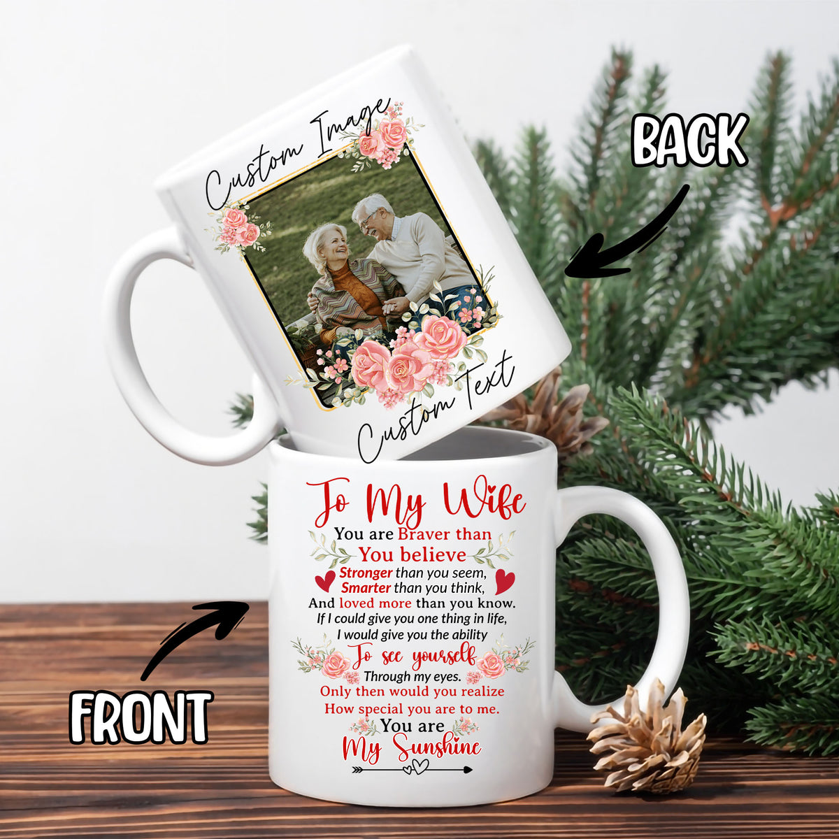 Personalized Customized Gift For Wife Custom Image Photo Coffee Mug 11Oz