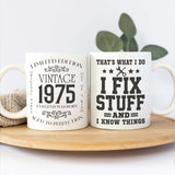 Personalized Vintage Birthday Gifts For Dad Grandpa Custom Coffee Mug 11Oz 15Oz