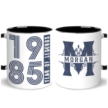 Personalized Customized Birthday Gifts Init Letter Coffee Mug 11Oz 15Oz