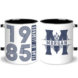Personalized Customized Birthday Gifts Init Letter Coffee Mug 11Oz 15Oz
