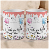 Personalized Map Distance State Coffee Mug Floral Custom