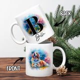 Personalized Gifts For Dog Pet Lovers Init Letter Mug 11Oz, Custom Image Photo & Name