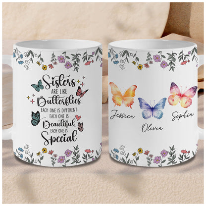 Personalized Sister Custom Name Coffee Mugs 11Oz 15Oz Birthday Christmas