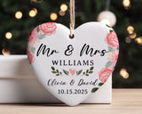 Personalized Wedding Ornament 2025, Mr and Mrs Christmas