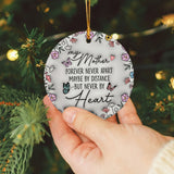 Personalized Map Distance Effect Mom Ornament 3D Inflated Effect