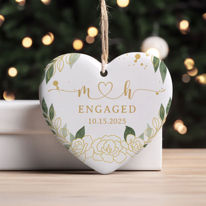 Personalized Ornament Engagement Gifts for Couples