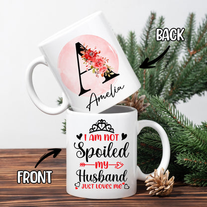 Personalized Customized Gift For Wife Init Letter Custom Coffee Mug 11Oz Mothers Day