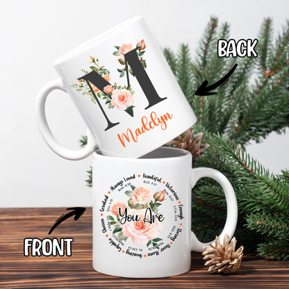 Personalized Christian Mug Gifts for Women Init Letter Mug 11Oz Religious Mug