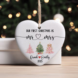 Personalized Our First Christmas As Mr and Mrs Ornament 2025