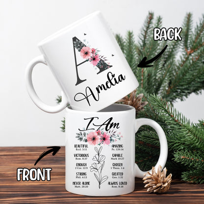 Personalized Christian Gifts For Women Init Letter Coffee Mug 11Oz