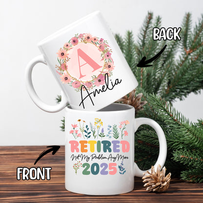 Retirement Gift For Woman Personalized Init Retire Coffee Mug 11Oz