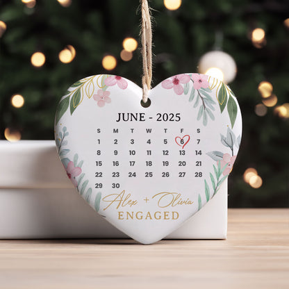 Personalized Ornament Engagement Gifts for Couples Engagement Gifts