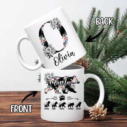 Personalized Init Letter Monogram Birthday Gifts For Mom From Daughters, Son,Kids Coffee