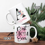 Personalized Gifts For Women Init Letter Custom Mug 11Oz, Birthday Gifts For Mom