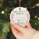 Personalized Retirement Ornament Calendar 2025