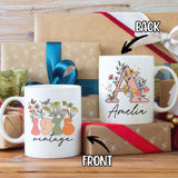 Personalized Initial Monogram Coffee Mugs - Birthday Gifts For Her, Women, Best Friend