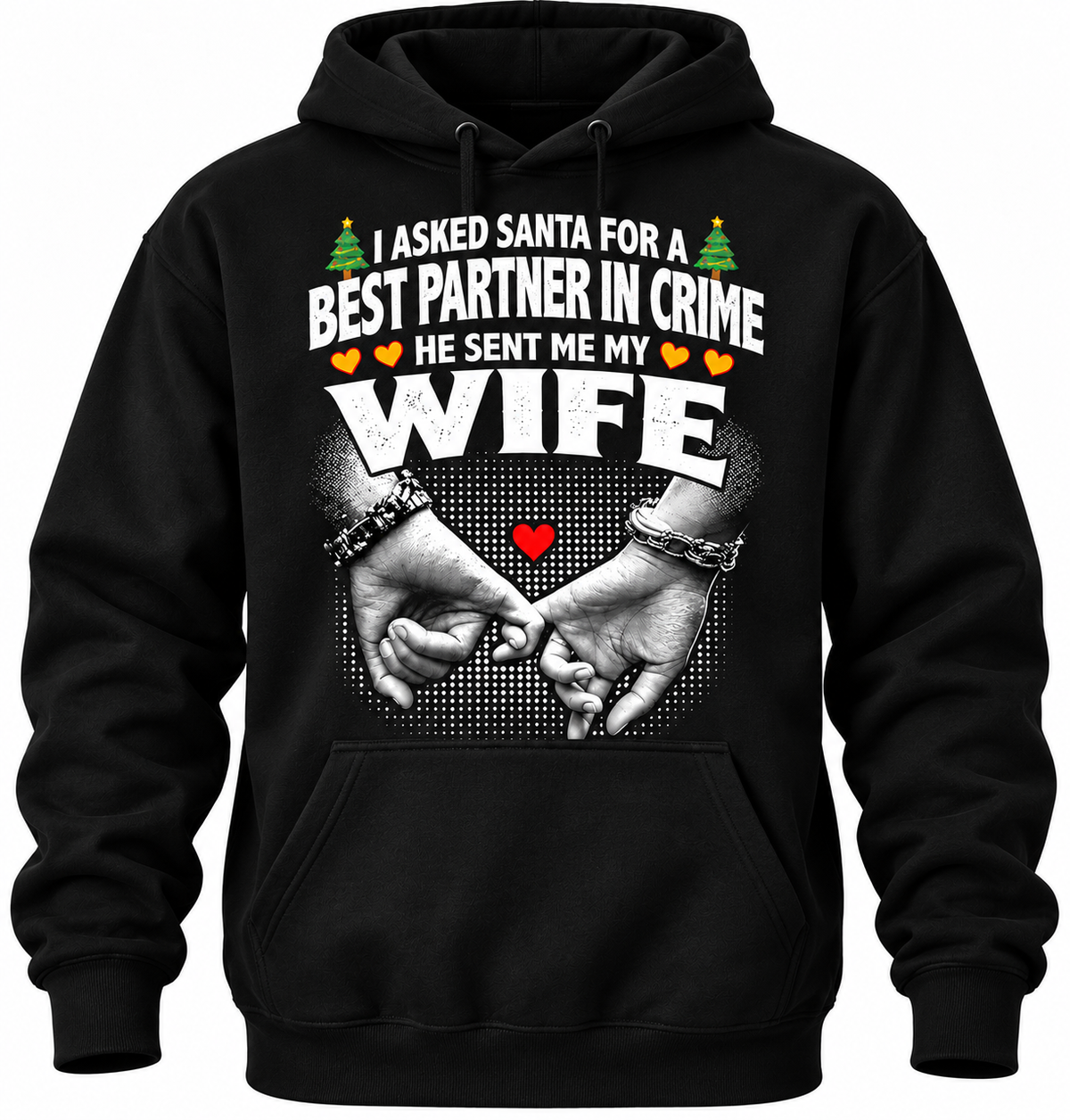 I Asked Santa Best Partner In Crime Wife Funny T Shirt Christmas Gift