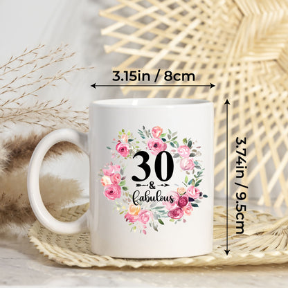 Personalized Monogram 30th 40th 50th... Birthday Coffee Mug 11Oz 15Oz