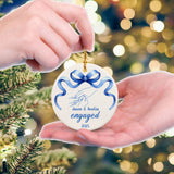 Personalized First Christmas Engaged Ornament