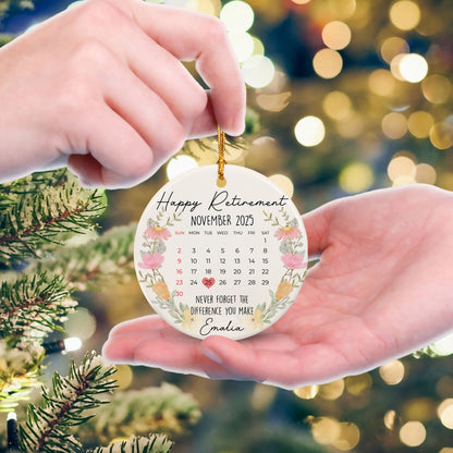 Personalized Retirement Ornament Calendar 2025