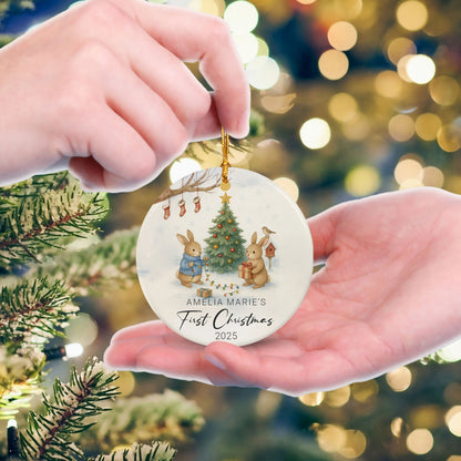 Personalized Baby's First Christmas Ornament 2025