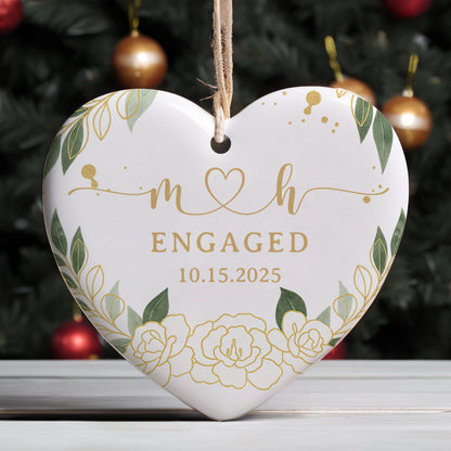 Personalized Ornament Engagement Gifts for Couples