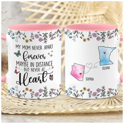 Personalized Distance State Coffee Mug Mothers Birthday Gift