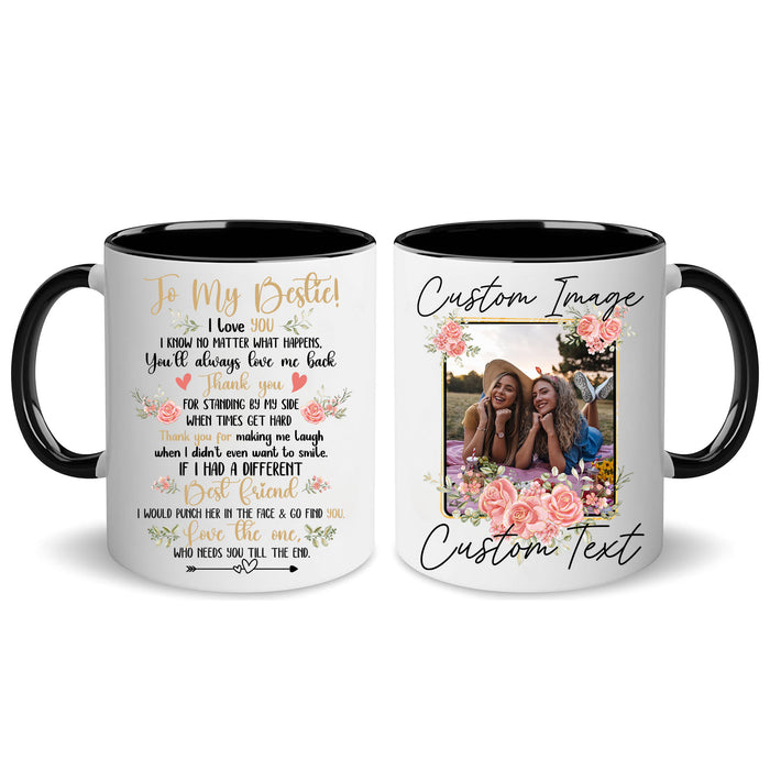 Personalized Customized Photo Mug For Bestie Custom Image Photo Coffee Mugs 11Oz