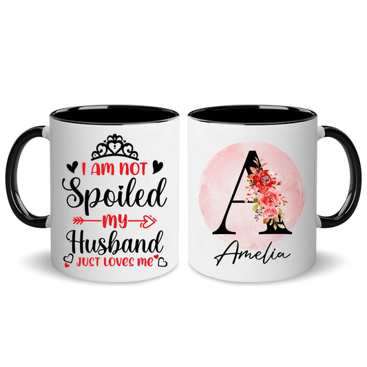 Personalized Customized Gift For Wife Init Letter Custom Coffee Mug 11Oz Mothers Day