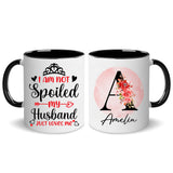 Personalized Customized Gift For Wife Init Letter Custom Coffee Mug 11Oz Mothers Day