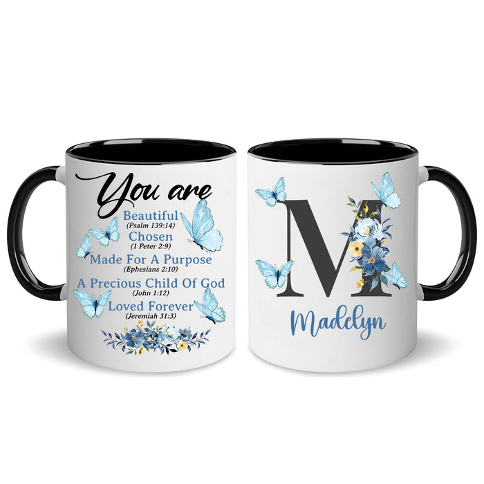 Personalized Christian Init Letter Gifts For Women Coffee Mug Religious