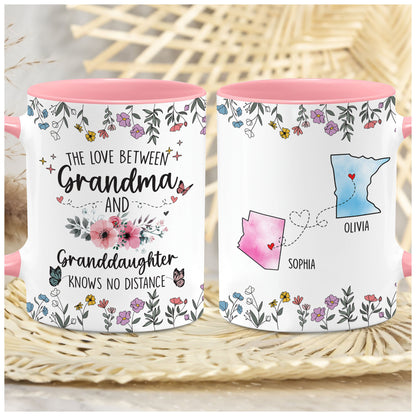 Personalized Choose States Names Grandma And Granddaughter Coffee Mug