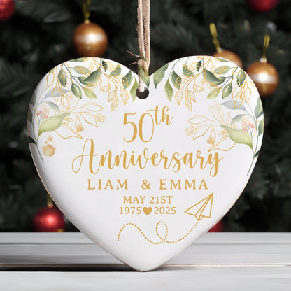Personalized Ornament Anniversary Marriage Gift for Couple
