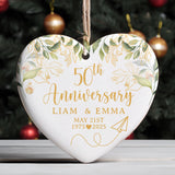 Personalized Ornament Anniversary Marriage Gift for Couple