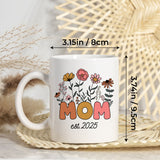 Personalized Birthday Mom Grandma Floral Coffee Mug 11Oz 15Oz