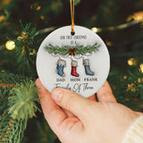 Personalized Family Of Three Christmas Ornament 3D Inflated Effect