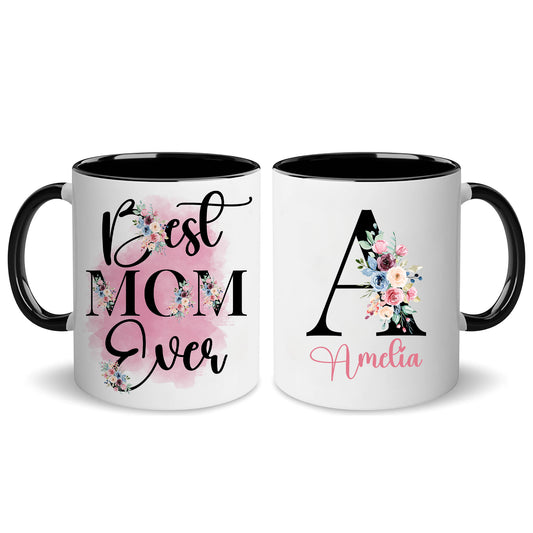 Personalized Gifts For Women Init Letter Custom Mug 11Oz, Birthday Gifts For Mom