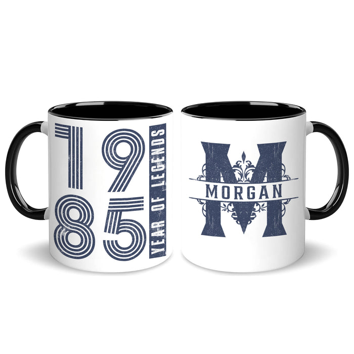 Personalized Customized Birthday Gifts Init Letter Coffee Mug 11Oz 15Oz
