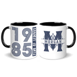Personalized Customized Birthday Gifts Init Letter Coffee Mug 11Oz 15Oz