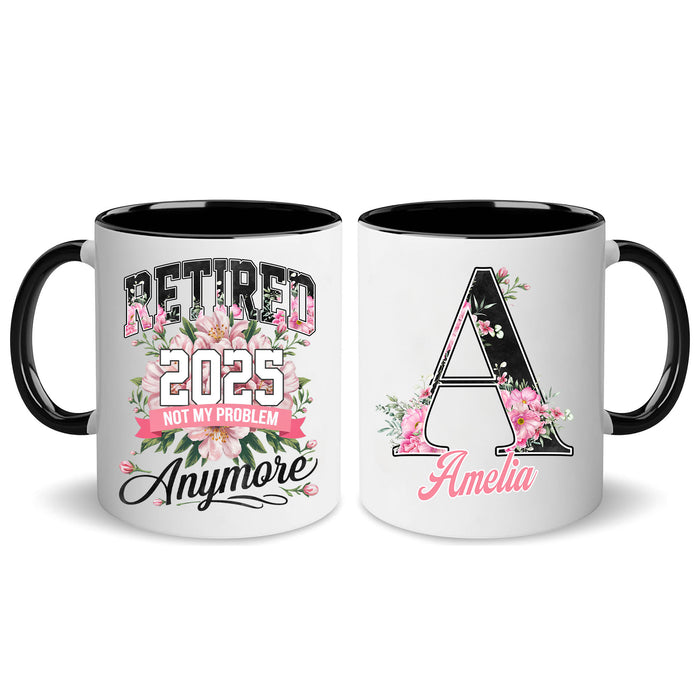 Personalized Gifts For Women Init Letter Custom Mug 11Oz Retirement Gift