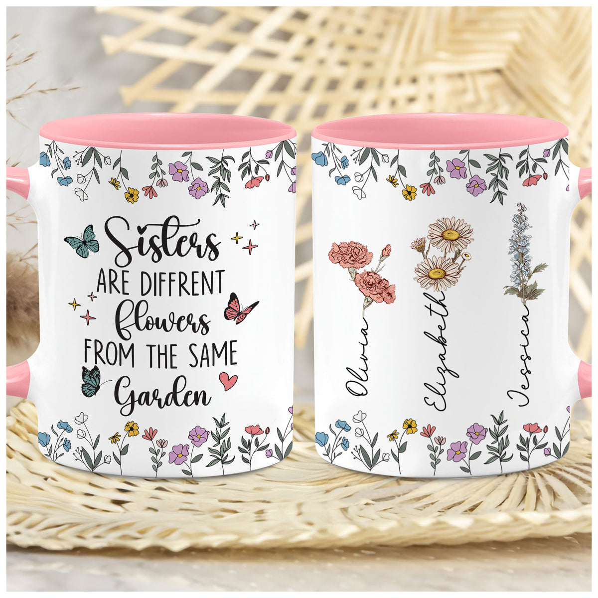 Personalized Customized Gifts For Sister Custom Name Coffee Mug 11Oz 15Oz