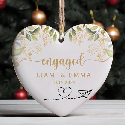 Personalized Ornament Engagement Gifts for Couples Engagement Gifts
