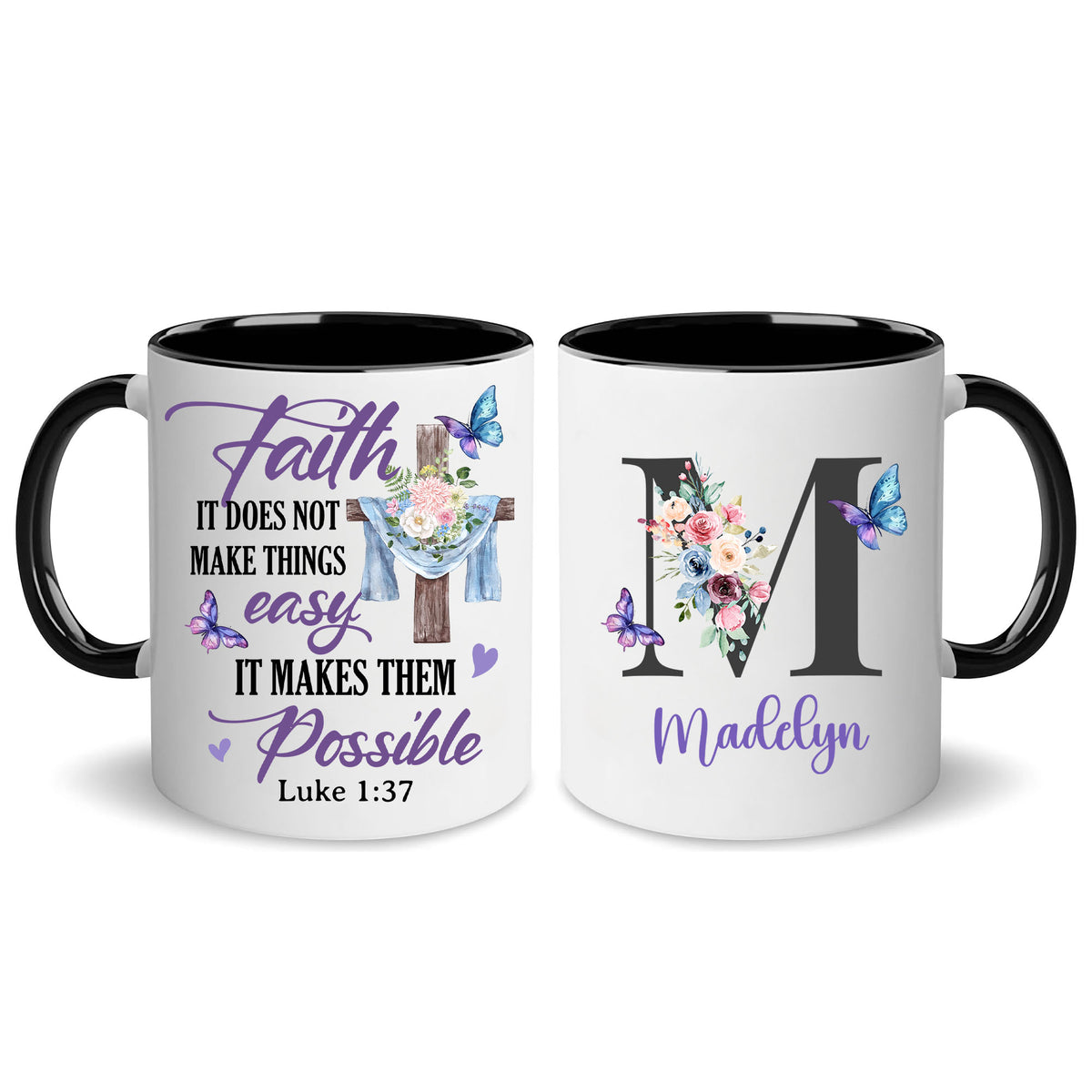 Personalized Customized Christian Gifts Init Letter Religious Mug Custom Name