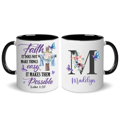 Personalized Customized Christian Gifts Init Letter Religious Mug Custom Name