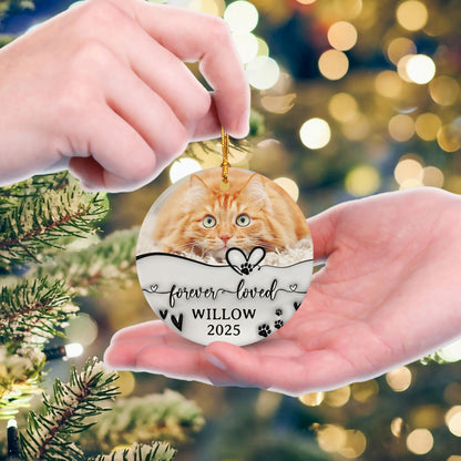 Personalized Cat Memorial Ornaments 3D Inflated Effect, Personalized Photo Christmas