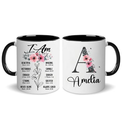 Personalized Christian Gifts For Women Init Letter Coffee Mug 11Oz